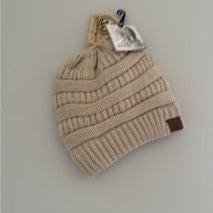 Cozy Kids Knit Beanie in Light Beige